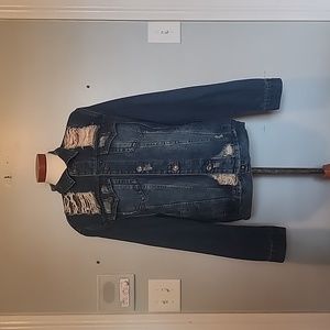 Carbon distressed Jean jacket